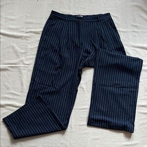 Abercrombie & Fitch Navy Pinstripe Trousers